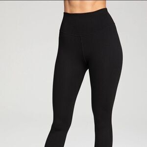 NWT Good American Black Leggings Ribbed Size S/M